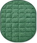 TONGDADA Weighted Lap Blanket 7lbs for Adult,Perfect for Relaxation, Lounging, Napping, Sleeping & Travel,Luxury Minky Weighted Body Blanket,Weighted Throw Blanket-Dark Green Minky Dot, 29" x 24"