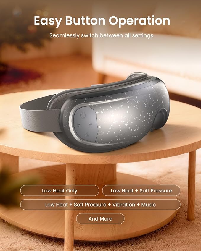 RENPHO Limited Edition Eye Massager with Heat and Cooling Voice Control, FSA Eligible HSA Mothers Day Birthday Gifts for Mom Women Men Her Him, Eye Mask for Migraines Relief, Eyeris 3 Reduce Dry Eyes