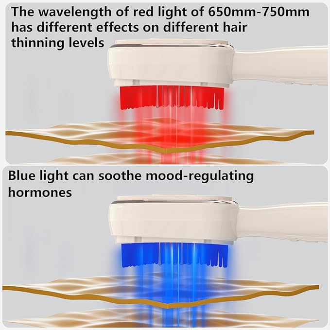Laser Therapy Hair Growth Comb, Red Light Therapy for Hair Growth, Electric Scalp Massager for Healthier Hair