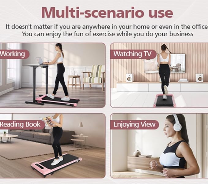 Walking Pad Treadmill, Funmily 2.5hp Under Desk Treadmill for Home/Office, 2026 Upgrade 3-in-1 Portable Treadmills with App, Remote Control, LED Display, 300 Lb Capacity