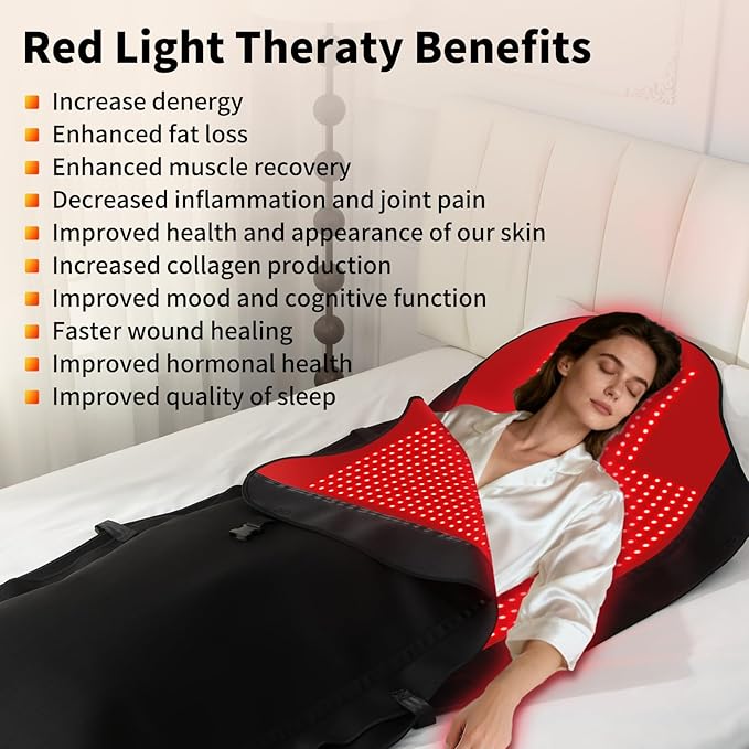 Red Light Therapy Mat for Full Body, Largest 2704LEDs Near Infrared Light Therapy Pad, 660nm& 850nm 2in1 LEDs Light Blanket, High end Leather, 5 Power Levels UP to 288W, 73"x36"