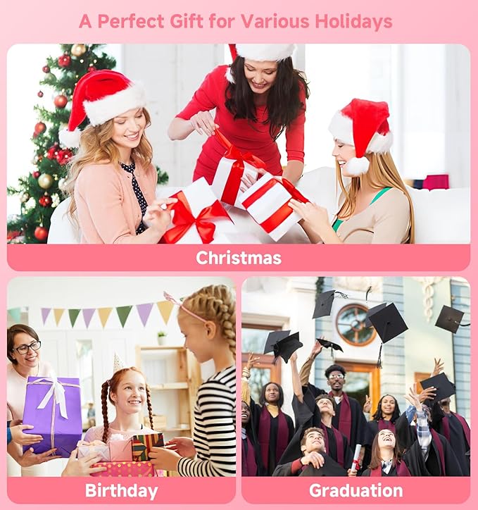 Digital Camera, 2026 Upgraded 56MP Pink Digital Camera, Dual Screens Cameras for Selfies with 16X Zoom, Compact Cameras with Smile Capture Anti Shake with 32GB SD Card for Kids Teens Adults