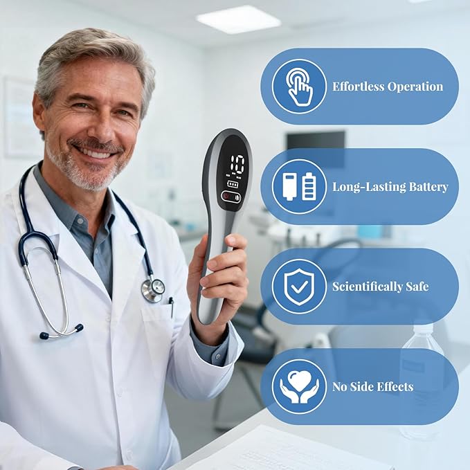 Laser Therapy Hair Growth Comb, Laser Hair Growth Treatment, Home Use Red Light Device for Men and Women