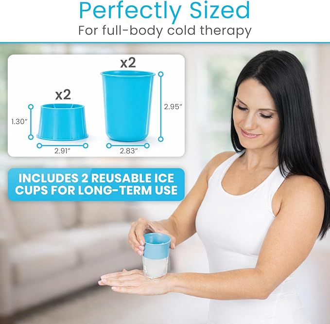 Arctic Flex Ice Roller for Face, Eyes & Neck (2 Pack) - Facial Ice Cube Roller Massager for Skin Care, Eye Bags, Migraine Pain - Reusable Silicone Ice Mold Tool Reduces Puffiness & Enhances Beauty