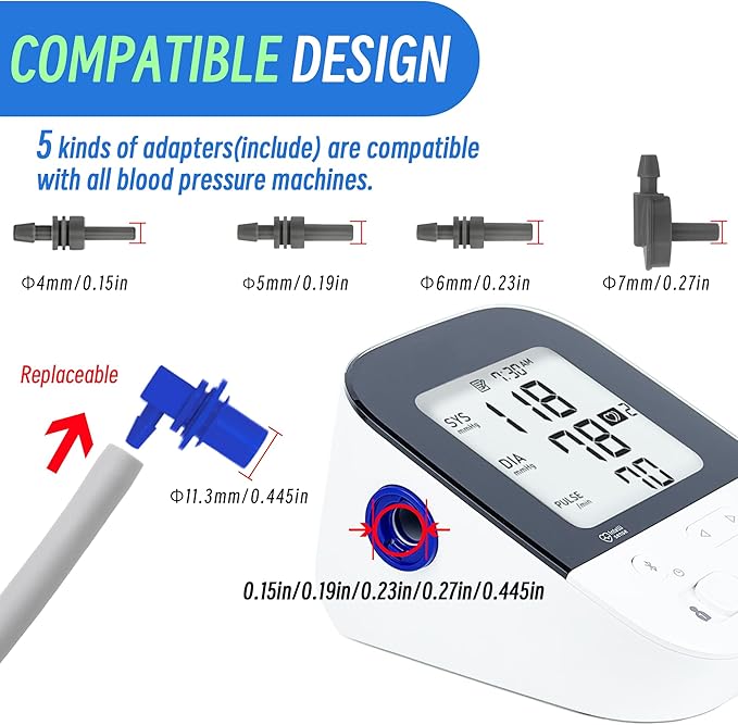 Quality Blood Pressure Cuff Compatible with Omron 9"-17"(22-42cm) Replacement Cuff Wide Range D-Ring for Adult Big Arms Home Use