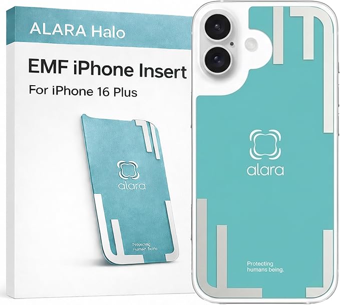 EMF Cell Phone Insert for iPhone 16 Plus, Advanced 5G Mobile Technology & MagSafe Compatible, Designed for Everyday Use - USA Developed Case Sticker with 20 Patents