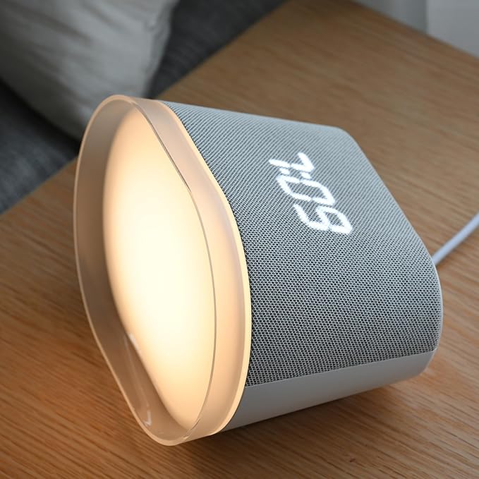 Sunrise Alarm Clock Sound Machine for Sleep, 10 Soothing Sounds Sleep Aid White Noise Machine for Heavy Sleepers, Timer, Easy Snooze, Wake Up Light for Bedrooms, Adults, Kids