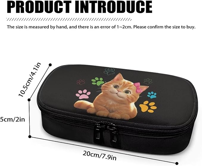 Cartoon Cat Diabetic Supplies Carrying Bag for Glucose Meter Insulin Pens Blood Sugar Test Strips Lancets Syringe Medication or Other Diabetes Care Accessories