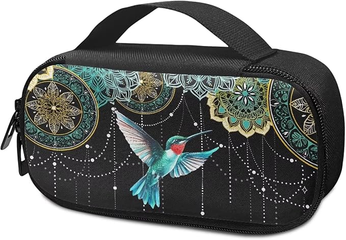 Bohemian Flower Hummingbird Insulin Pen Cooler Travel Case Diabetic Medication Insulated Cool Organizer for Insulin Pen and Other Diabetic Supplies for Travel Work Daily Life