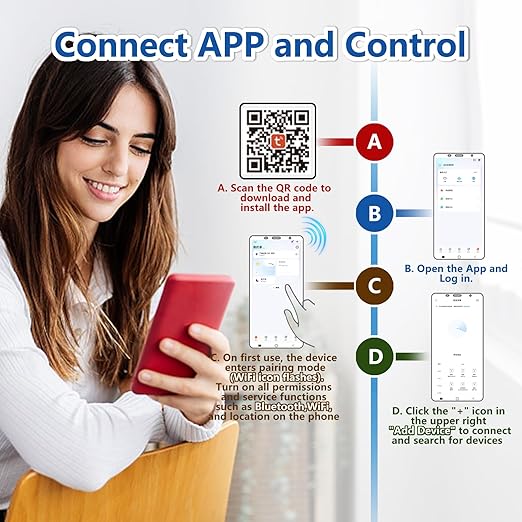 Air Quality Monitor Indoor,16 in 1 Smart Air Quality Monitor 6" Indoor Air Quality Meter VOC, AQI, HCHO, CO, Alarm, PM1.0, Temp, HUMI&CO2 PM2.5 Monitor,Indoor Air Quality Test for Home WiFi Connect