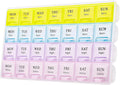 Large Weekly Pill Organizer 4 Times A Day, Medicine Cases,Moisture-Proof 7 Day Pill Box, Travel Pill Cases Portable for Pills Vitamin Fish Oil Supplements