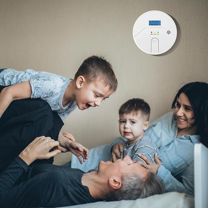 Smoke and Carbon Monoxide Detector, 2 in 1,Smoke detectors,Carbon Monoxide Detector,Easy Install,3 * 1.5V AA Battery