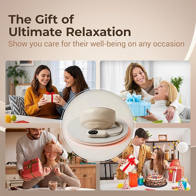 WELLPATH Electric Head Massager for Headaches, Eye Massager with Heat, Rechargeable Head and Eye Massage for Stress Relax, Fatigue, Ideal for Rest & Relaxation, Best Gift for Mom/Dad