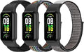YCHDDER Solo Loop Nylon Bands Compatible with Amazfit Band 7 Straps,Soft Breathable Comfortable Adjustable Colorful Sports Replacement Wristband for Amazfit Band 7 for Men Women