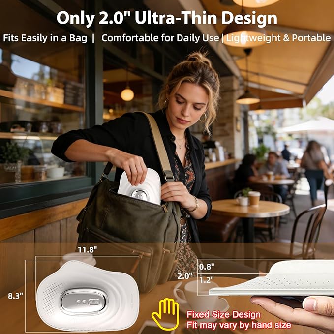 Electric Hand & Wrist Massager with Heat and Compression for Tired & Stiff Hands, 3 Massage Modes & Intensities, 3000mAh Rechargeable Cordless, 10-Min Timer for Home Relaxation (White)