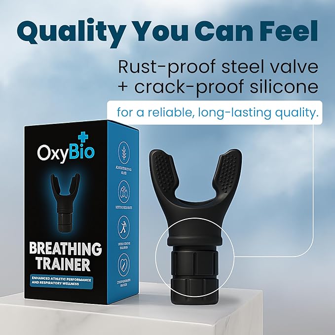 Oxy Respiratory Trainer | Breathe Easier with Stronger Lungs | Made with High Grade Silicone