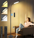 LanSuper Light Therapy Lamp, 10000 Lux UV-Free Happy Therapy Lamp, Full Spectrum Sunlight Lamp with Remote Control, Light Therapy Floor Lamp with 10 Color Temperature & 6 Brightness & Timer-Black