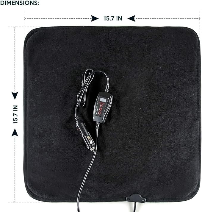 ZONETECH Black Warming Pad Cozy Warmth in Cold Weather, Perfectly Sized for Comfort and Portability for Pets