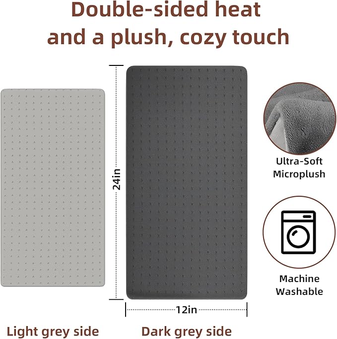 Heating Pad for Back Pain Relief & Period Cramps,12x24 Inches,XL Heating Pad for Shoulder and Neck,with 4 Temperature Controllers | Auto Shut-Off | Dry/Moist Heat Therapy, Gift for Women Men