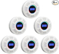 Smoke and Carbon Monoxide Detector Combo Powered by Battery, 2 in 1 CO & Smoke Alarm with LED Warning Light Indicators for Home, Travel, RV, Garage (6 Pack)