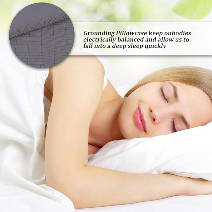Grounding Sheet 28x52in Soft Sheet Breathable Grounding Bed Sheet with Cable Conductive Foldable Mat for Better Sleep Stress Relief, Sheet, Standard, Style 1