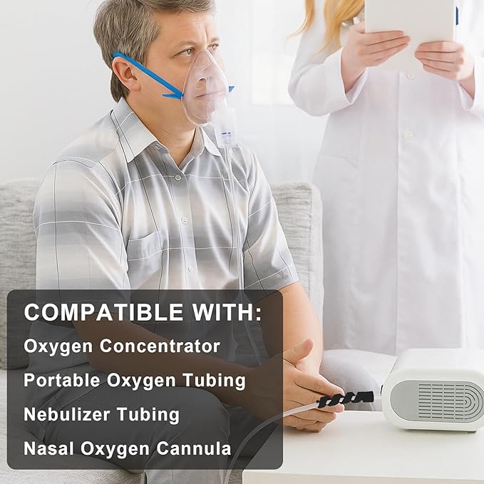 10 Pack Oxygen Tube Support Crimp Straightener for Portable Oxygen Concentrator, Oxygen Tubing Support for Oxygen Tank Oxygen Hose Nasal Cannula Oxygen Accessories (Black)
