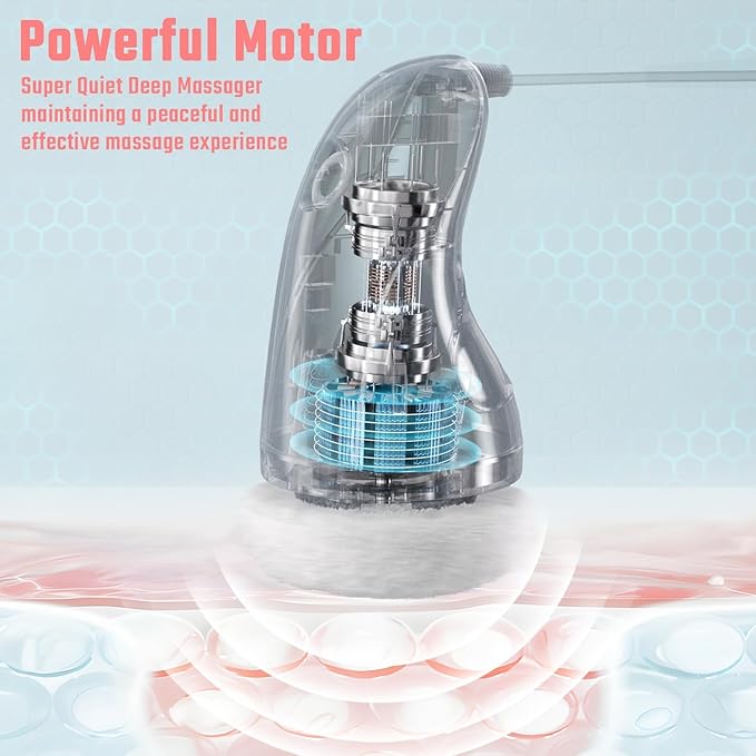 cotsoco Cellulite Massager, Body Sculptor for Belly Fat with 6 Skin Friendly Washable Pads Handheld Body Sculpting Machine for Belly, Waist, Butt Arms, Legs - Full Body Sculpting Massager at Home