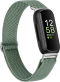 Vancle Elastic Bands for Fitbit Inspire 3 Bands Women, Breathable Adjustable Replacement Stretchy Nylon Loop Wristband Sport Straps Compatible with Fitbit Inspire 3 Fitness Tracker