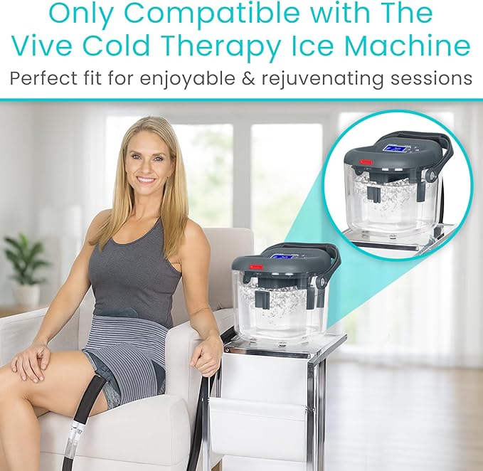 Vive Cold Therapy Machine Replacement Pad - Flexible Ergonomic Reusable Padding for Ice Cold Therapy - Universal Shoulder, Ankle, Hip and Knee Adjustable Device Accessory for Swelling (Pads Only)