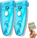 Portable Pill Taker Household Gadgets, 2025 New Travel Pill Popper for Blister Packs Opener Assistance Tool for Elderly (Blue*2)