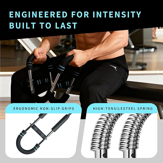 Twister Arm Trainer 40-90Lbs Adjustable Portable Chest Workout Equipment for Men & Women, Upper Body Strength Training, Forearm Exerciser, Detachable Fitness Equipment for Home Workout