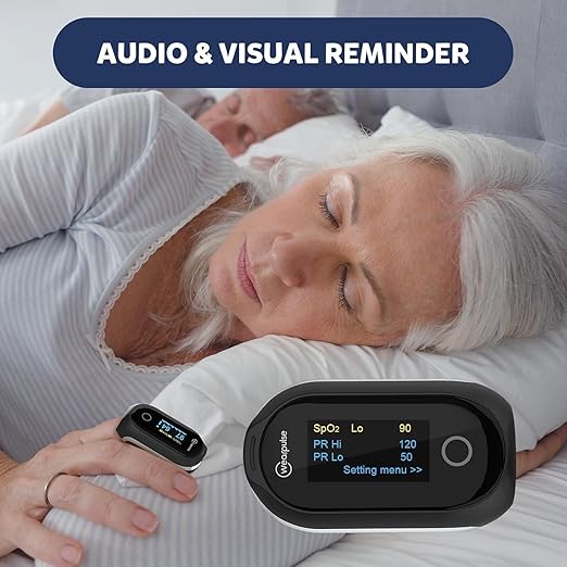 Rechargeable Pulse Oximeter Fingertip - Continuous Blood Oxygen Saturation Monitor, SpO2 and Pulse Rate Tracking, Finger O2 Pulse Oximeter, APP Report Features with Bluetooth, Custom Beep