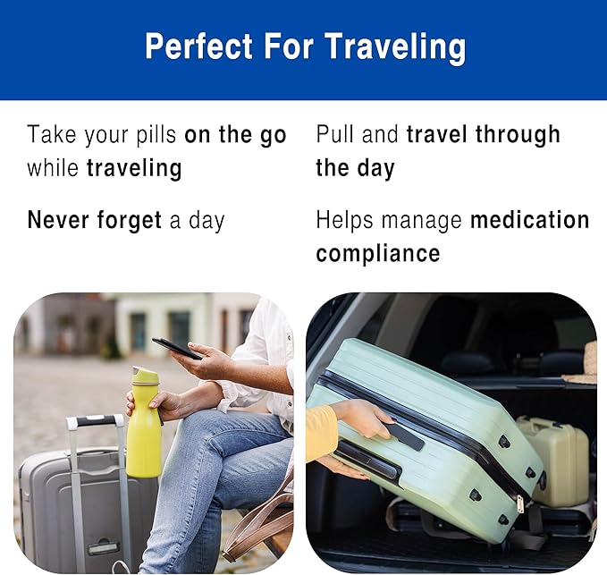MedCenter AM/PM Pill Organizer HSA/FSA – 31 Day Monthly Pill Box with 2 Daily Compartments (AM & PM), Easy-Open Lids, Bonus Pill Box & Tweezers – Medication Organizer for Vitamins & Prescriptions
