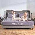 Grounding Sheets King Size, Grounding Bed Sheet with Pure Silver Fiber, Earth Connected Deep Pocket Earth Sheets for Better Sleep and Stress Relief (76"x80"x14")