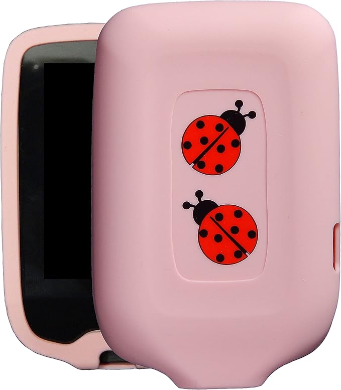 NEW! Premium Silicone Case with Cartoon Animal Patterns for Continuous Glucose Monitor-Freestyle Libre 3/ Freestyle Libre 2 (Ladybug/Pink)