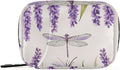 Travel Pill Case Lavender Flowers and Dragonfly Weekly Small Pill Box 7 Day Pill Box Pill Organizer Bag