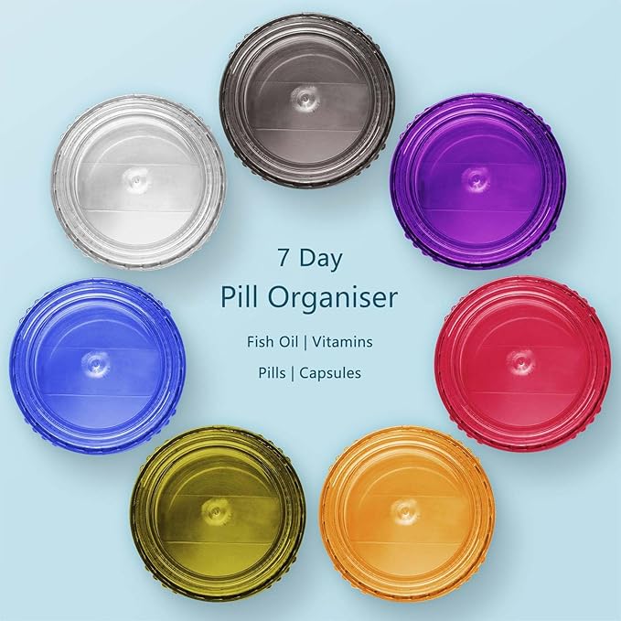 Cylindrical Pocket Pharmacy Moisture-Proof Travel Pill Organizer Free Combination of Seven Colors Pill Box 7 Day