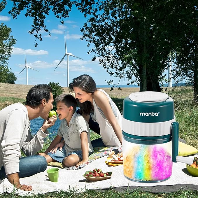 Ice Shaver and Snow Cone Machine - Premium Portable Ice Crusher and Shaved Ice Machine with Free Ice Cube Trays - BPA Free
