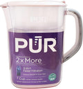 PUR 7-Cup Water Pitcher, 1 Genuine Filter, Cleaner, Great-tasting Water, Dishwasher Safe, Powerful, Faster Filtration, LockFit Cap Design - Blush