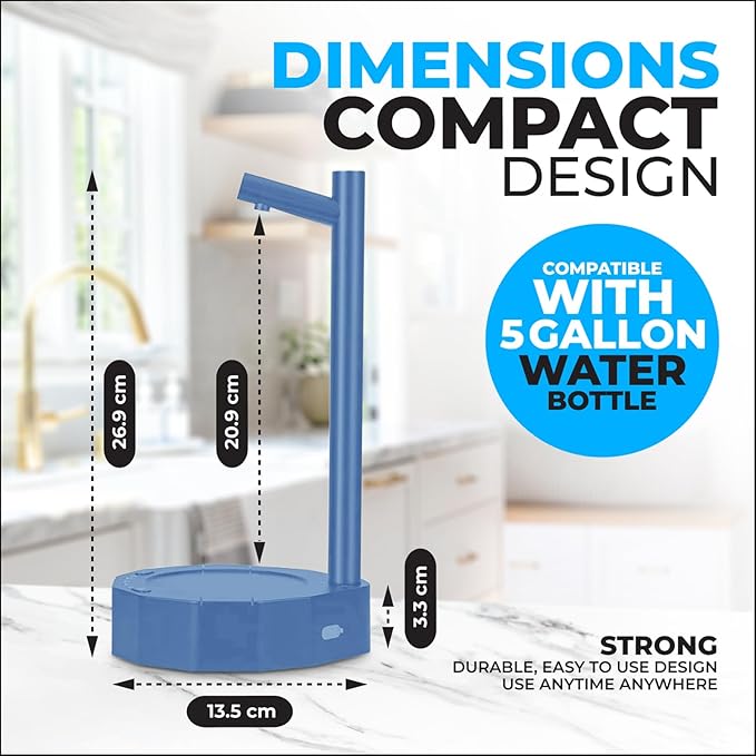 Desktop Water Bottle Dispenser Smart Table Water Dispenser,Water Dispenser for 5 Gallon Bottles,Water Jug Dispenser Bedside Water Dispenser, Automatic Drink Dispenser（Blue）