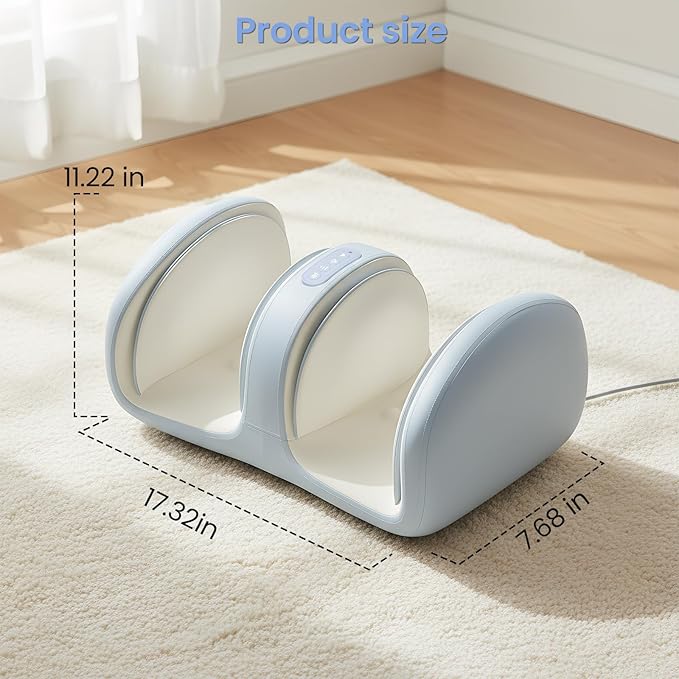 TISSCARE Foot Massager for Plantar Fasciitis, Foot Massager with Heat, Foot and Calf Massager with Massage Roller,Air Bag,Deep Kneading, Pain Relief, Gift for Women and Man