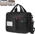 Medicine Pill Bottle Organizer Bag, Large Travel Pill Case Box and Storage, Lockable Vitamins Pill Carrier for Drug, Fish Oil, Medical Supplies (Black)