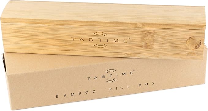 Bamboo Weekly Pill Organizer - 7 Day Wood Tablet Box - Ideal Aesthetic Pill Organizer for Vitamins or Supplements?