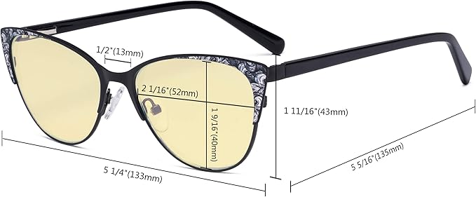 Eyekepper Oversize Ladies Butterfly Design Blue Light Glasses -Computer Screen Eyegalsses Women