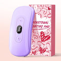 Portable Heating Pad Period Cramps: 2 Timer 6 Heat Levels 6 Vibration Modes Cordless Electric Heating Pad 3s Fast Heating Menstrual Heating Pad (Purple)