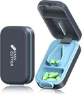 Pill Cutter & Organizer - 3-25mm Adjustable Blades | Splinter-Free Cutting | Detachable Washable Compartment Pill Splitter for Small or Large Pills Gray