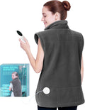 Heating Pad for Neck and Shoulders and Back,Exquisite Gifts for Mom Dad Wife Brother and Sister,Heating Pad for Back Pain Relief, Overheating Protection, Machine Washable (Gray)