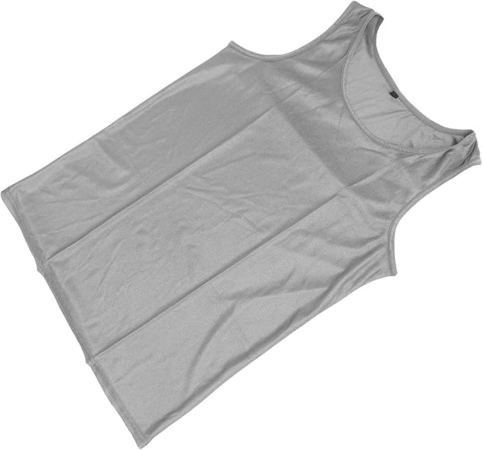 Fafeicy EMF Protection Vest, Unisex Sleeveless Shirt, Silver Fiber and Cotton, XL, for Shopping and Office Work