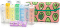 Made Easy Kit Pill Case Large 7-Day / 28 Compartments in Neoprene Carrier with Storage Pill Box in Daily in Morn, NOON, EVE, Bed a Weekly Vitamin, Medicine, Capsule Organization (Green Pink Avocado)