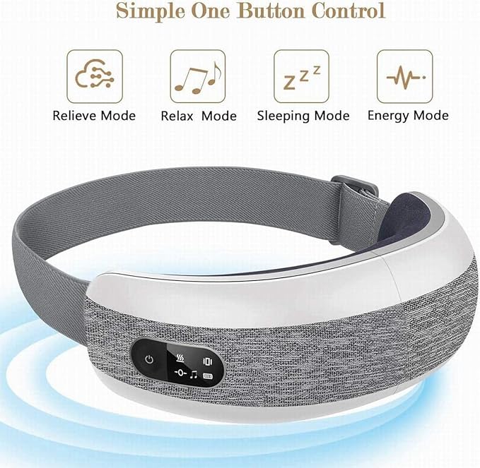 Eye Massager with Heat for Relief,Heated Eye Mask with Music Eye Care Device for Eye Strain,Great Gift Idea